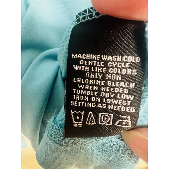 Norton McNaughton Womens Peacock Blue Long Sleeves Blouse Top Size XL - Picture 9 of 10